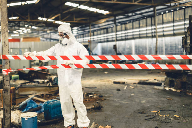 Professional Biohazard Cleanup technician working in Newport, IN